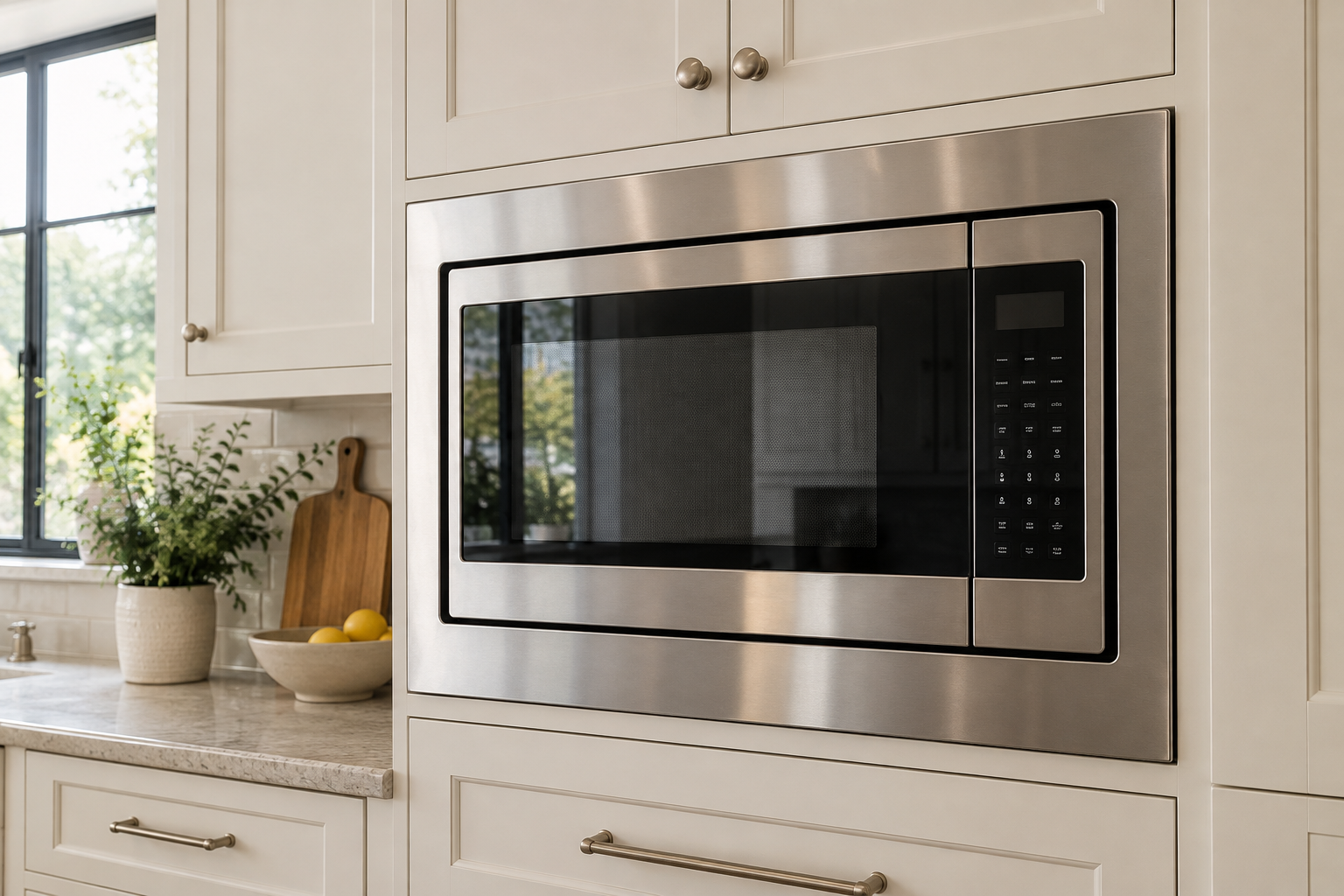 Microwave in a home