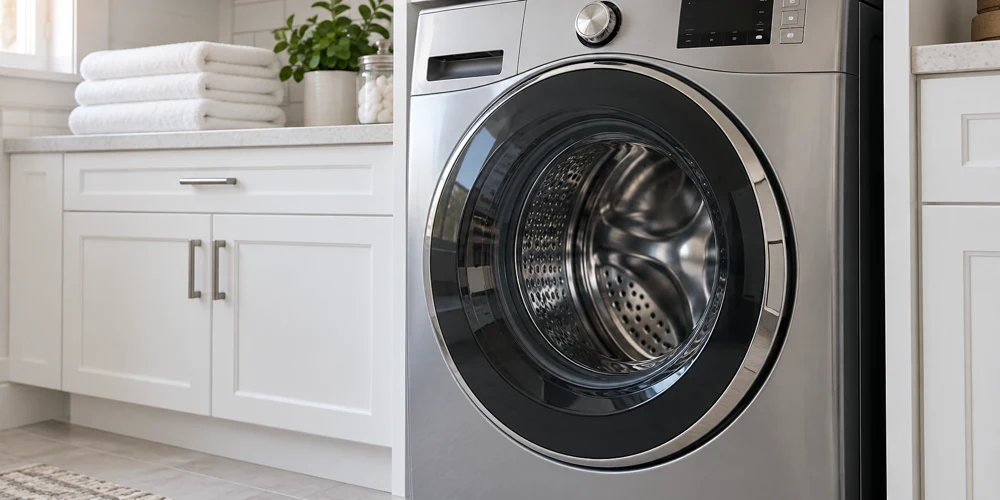 Washing machine in a home
